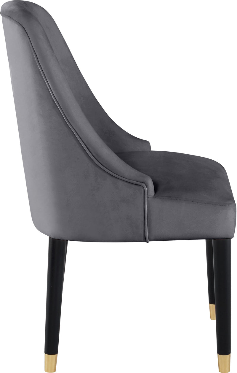 Omni Grey Velvet Dining Chair