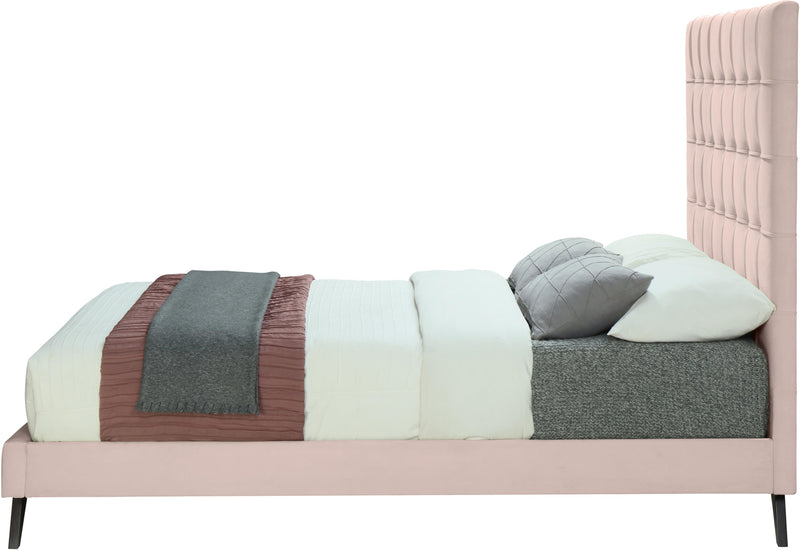 Elly Pink Velvet Full Bed