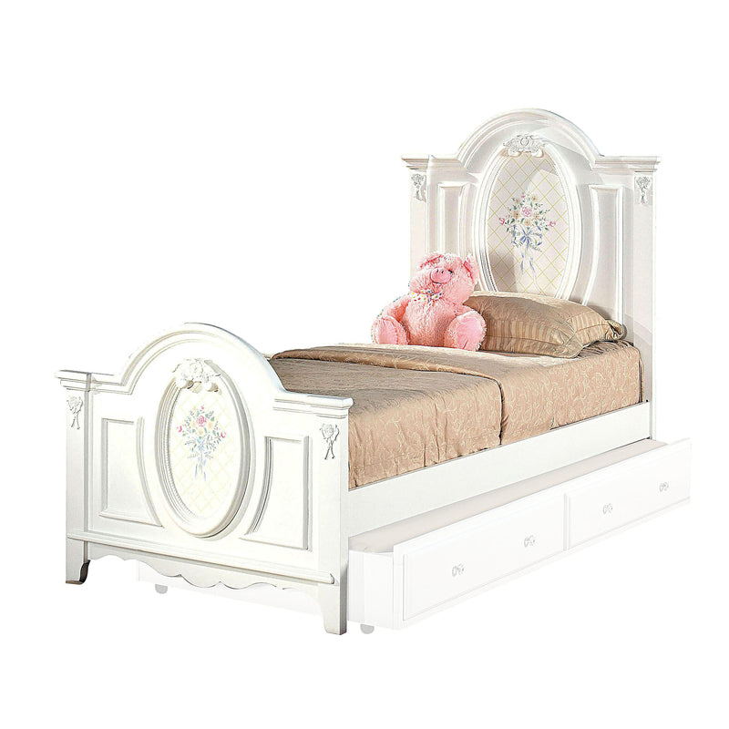 Flora White Twin Bed
