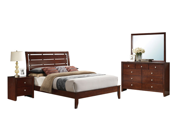 Ilana Brown Cherry Eastern King Bed image