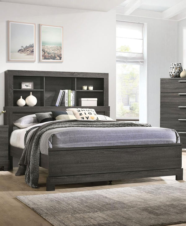 Acme Furniture Lantha Eastern King Panel Bed in Grey Oak 22027EK image