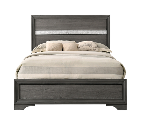 Naima Gray Twin Bed (No Storage) image