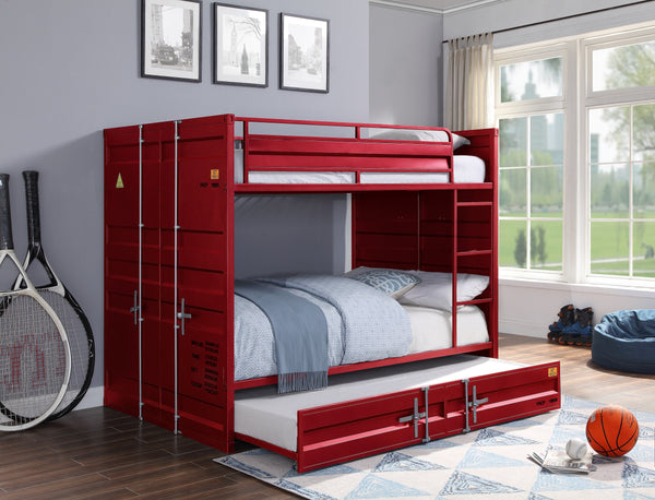 Cargo Red Bunk Bed (Full/Full) image