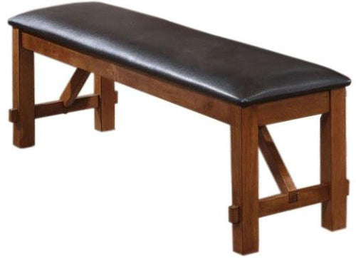 Acme Apollo Upholstered Dining Bench in Walnut 70004 image