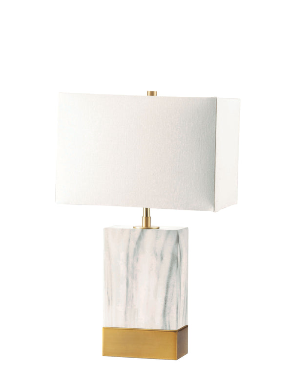 Libe White & Satin Gold Table Lamp image