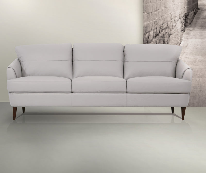 Helena Pearl Gray Leather Sofa image