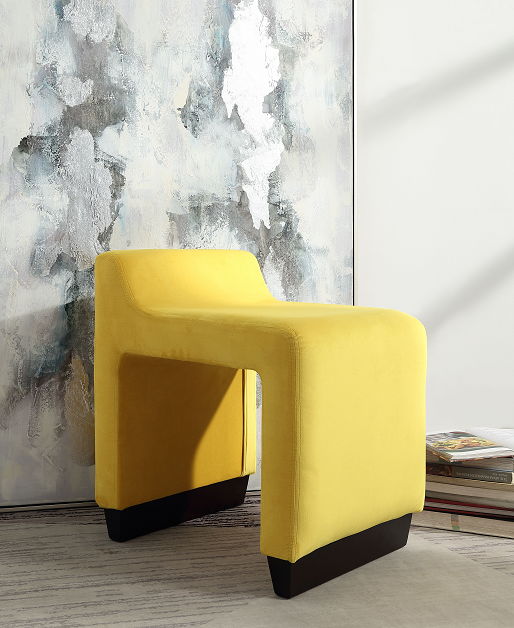 Alford Yellow Flannel Ottoman image