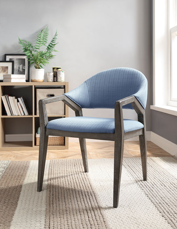 Aucilla Blue Linen Accent Chair image