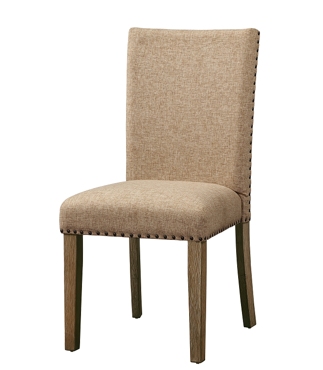Nathaniel Fabric & Maple Side Chair , Padded Back image
