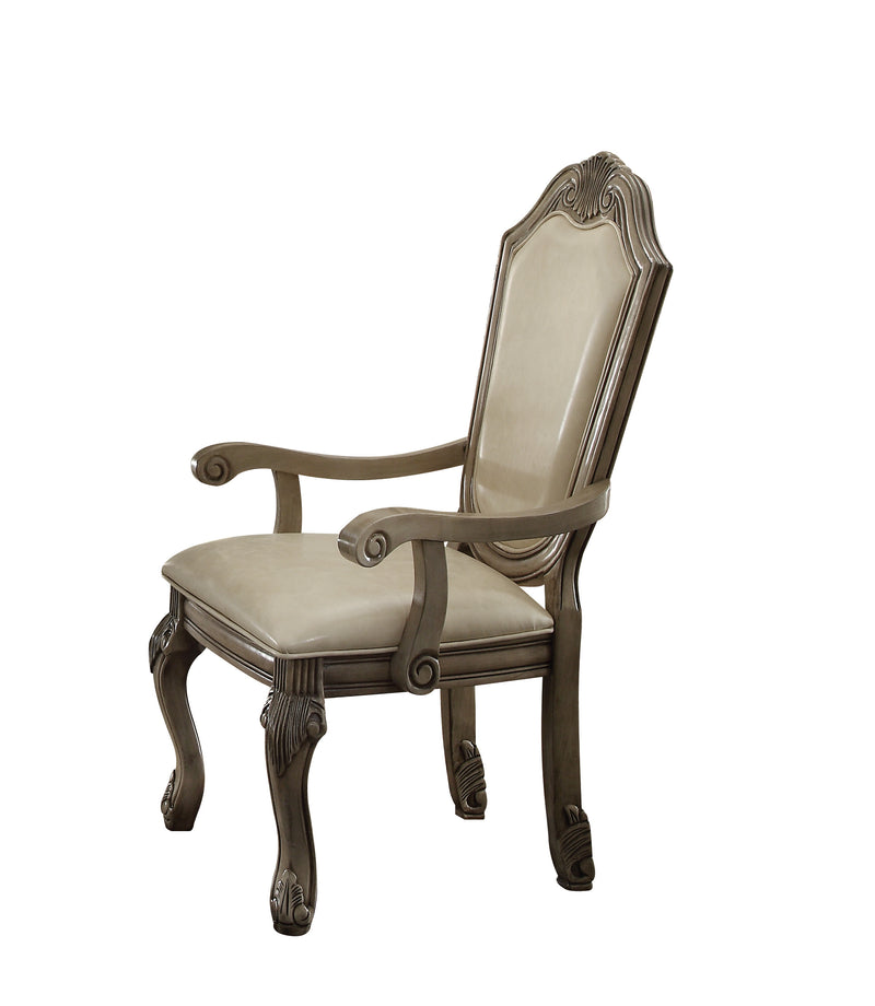 Chateau De Ville PU & Antique White Arm Chair image