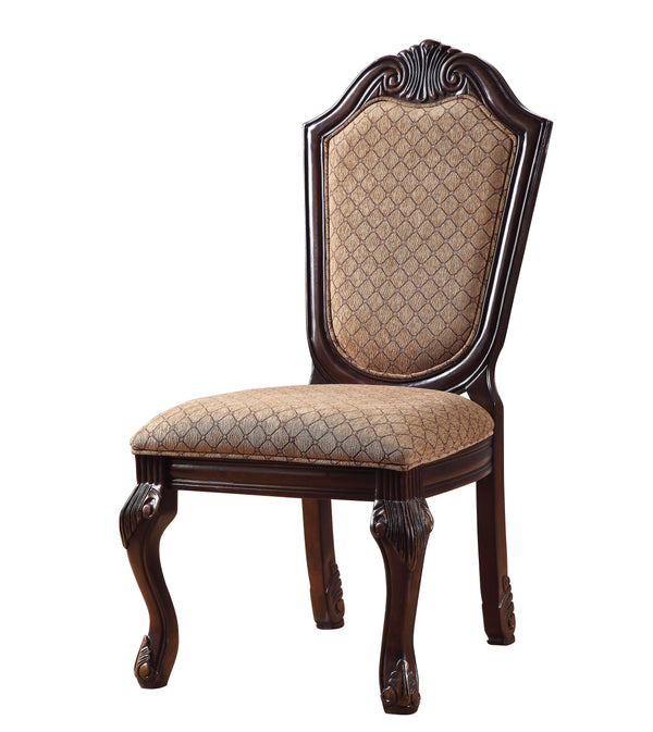 Chateau De Ville Fabric & Espresso Side Chair image