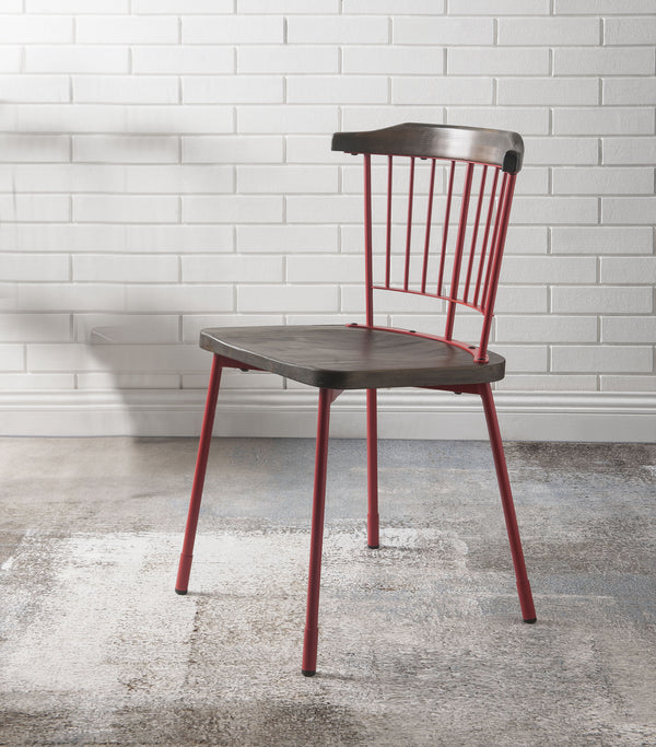 Orien Red & Brown Oak Side Chair image