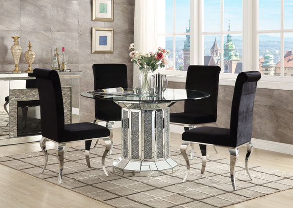 Noralie Mirrored & Faux Diamonds Dining Table image