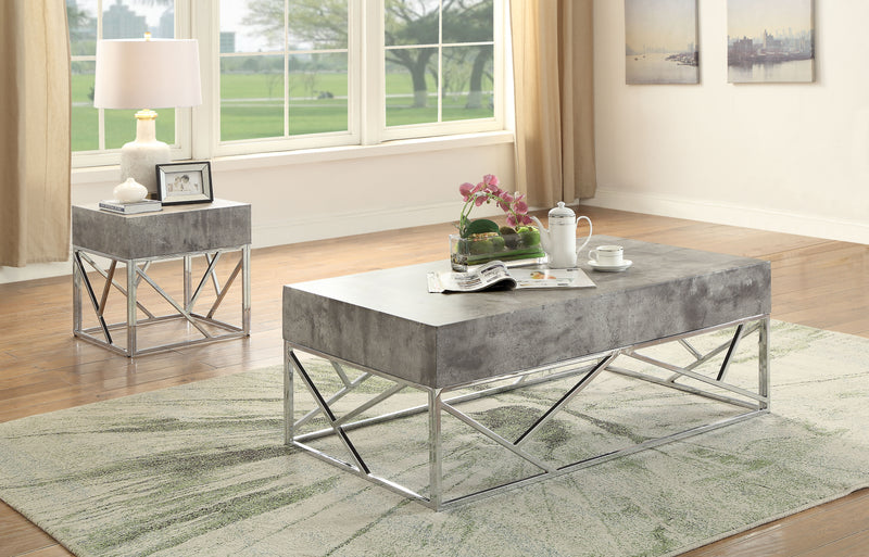 Burgo Faux Marble & Chrome Coffee Table image