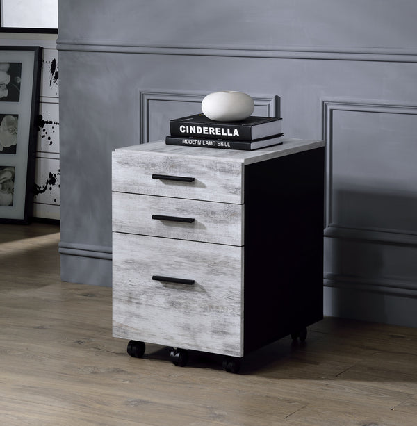 Jurgen Antique White & Black File Cabinet image