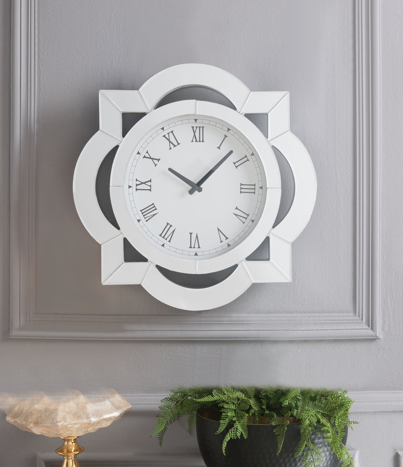 Lilac Mirrored Wall Clock image