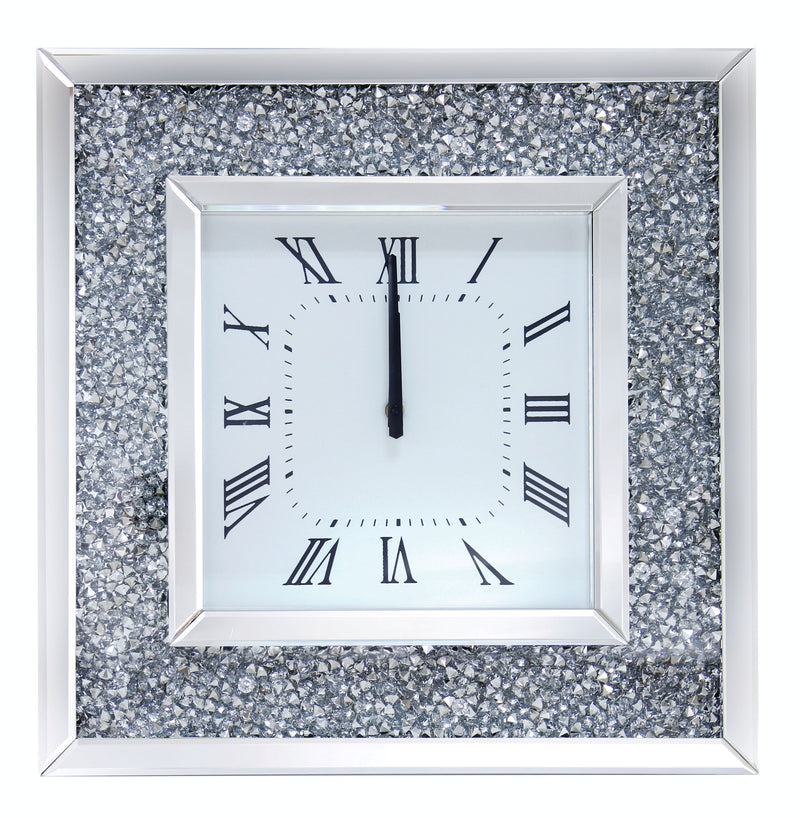 Noralie Mirrored & Faux Diamonds Wall Clock image