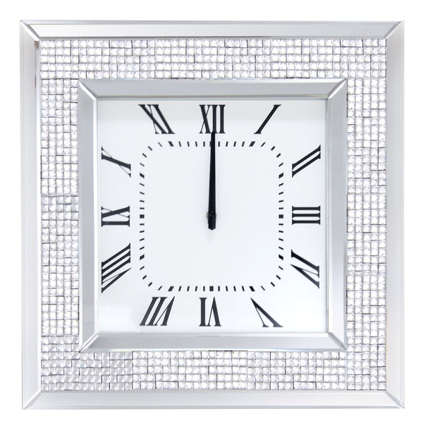 Iama Mirrored & Faux Rhinestones Wall Clock image