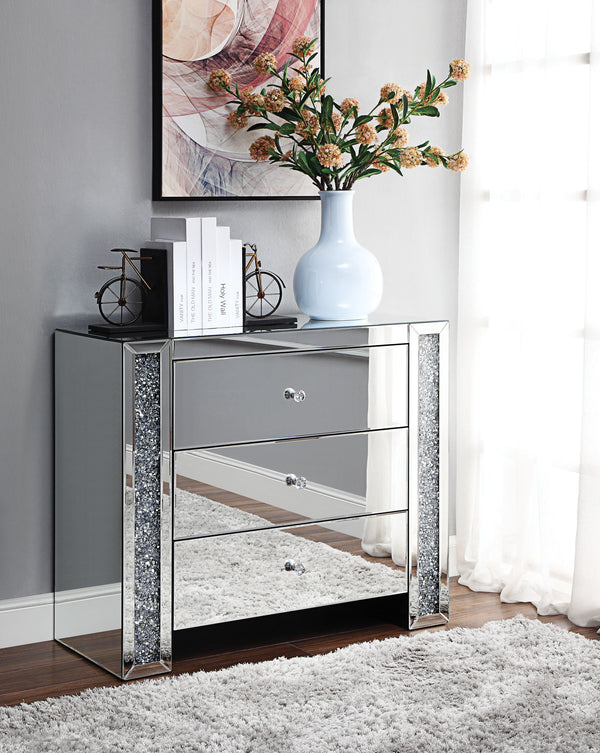 Noralie Mirrored & Faux Diamonds Console Table image