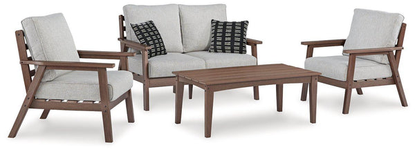 Emmeline Outdoor Loveseat and 2 Chairs with Coffee Table image