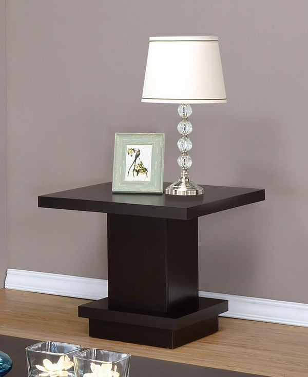 Cappuccino Wood Top Side Table image