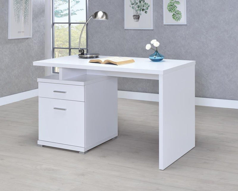 G800110 Contemporary White Executive Desk image