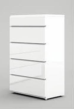 ESF Furniture Sara 5 Drawer Chest in White image