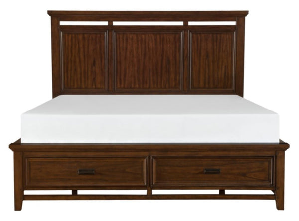 Homelegance Frazier Queen Upholstered Storage Platform Bed in Dark Cherry 1649-1* image