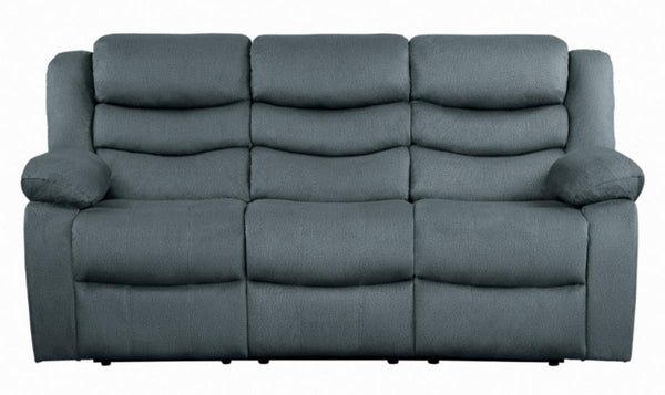 Homelegance Furniture Discus Double Reclining Sofa in Gray 9526GY-3 image