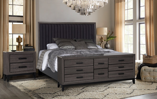 Laua Foil Grey Full Bed with Case image