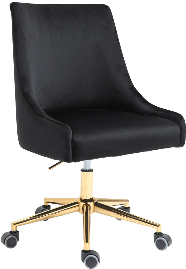 Karina Black Velvet Office Chair image