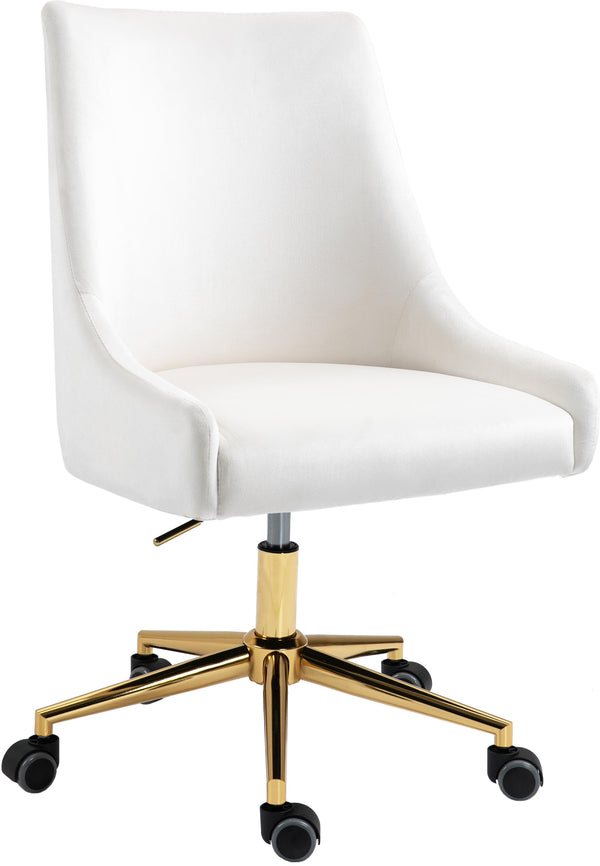 Karina Cream Velvet Office Chair image
