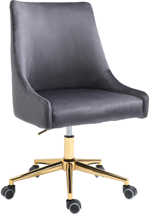 Karina Grey Velvet Office Chair image