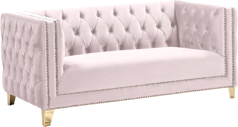 Michelle Pink Velvet Loveseat image