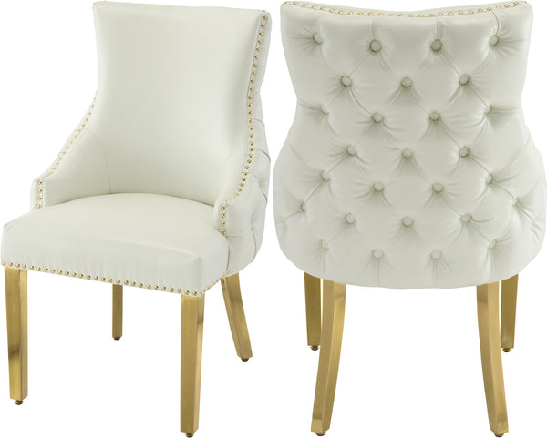 Tuft White Faux Leather Dining Chair image