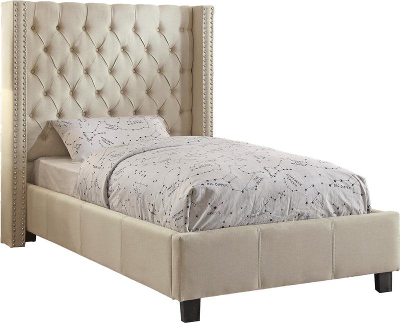 Ashton Beige Linen Twin Bed image