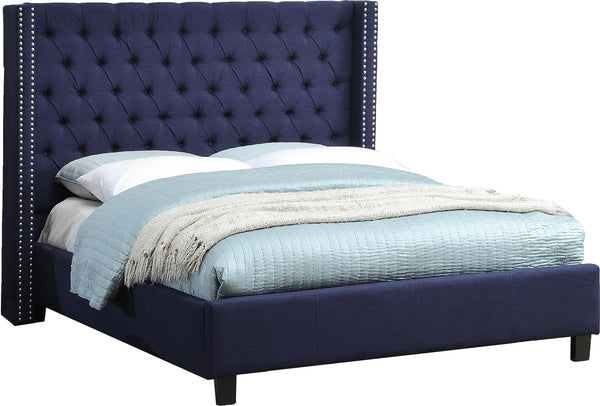 Ashton Navy Linen King Bed image