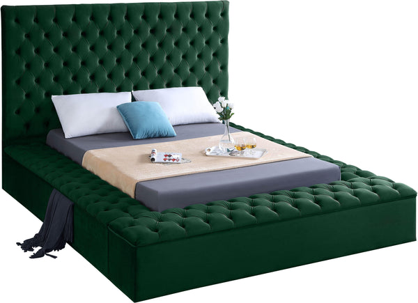 Bliss Green Velvet King Bed (3 Boxes) image