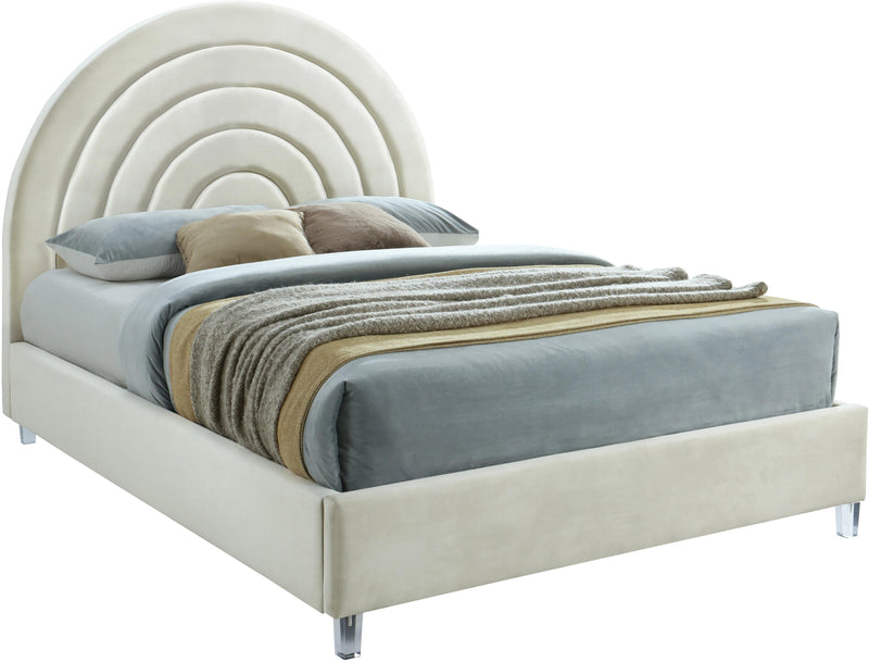 Rainbow Cream Velvet Full Bed image