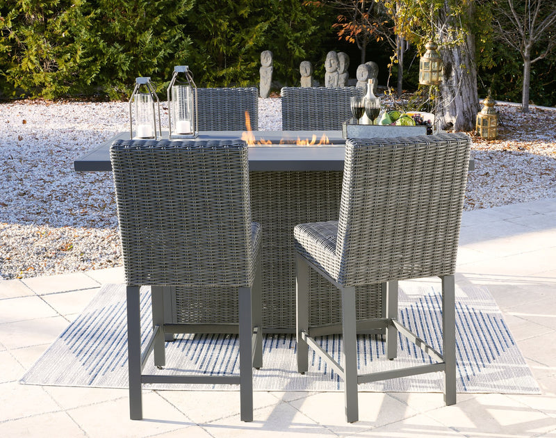 Palazzo Outdoor Counter Height Dining Table with 4 Barstools image