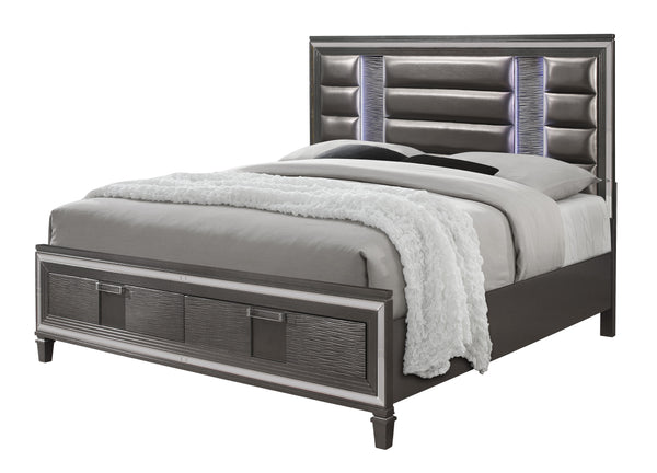 Pisa Full Bed Metallic Grey image