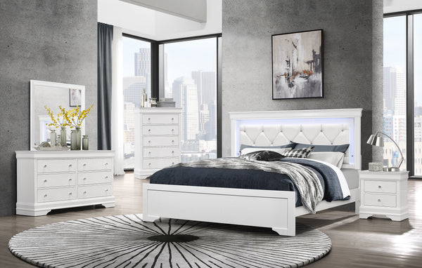 Pompei White Full 5-Piece Bedroom Set image
