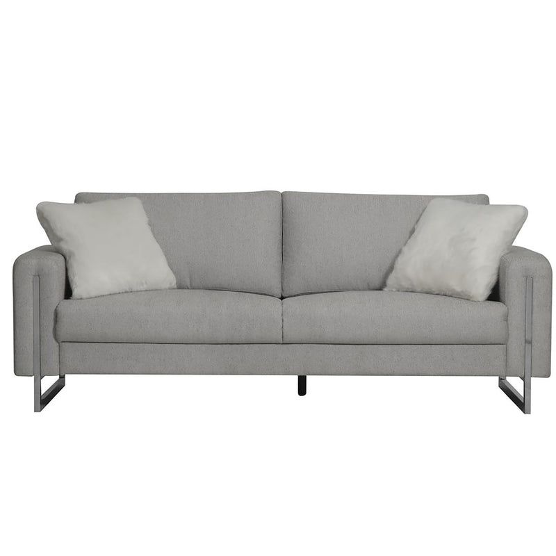 Grey Sofa with 2 Pillows image