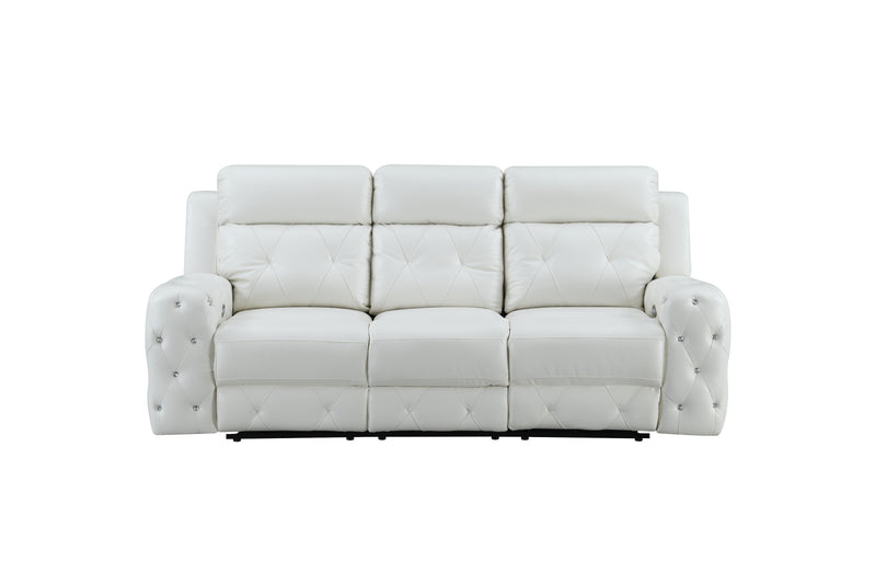 Power Reclining Sofa Blanche White image
