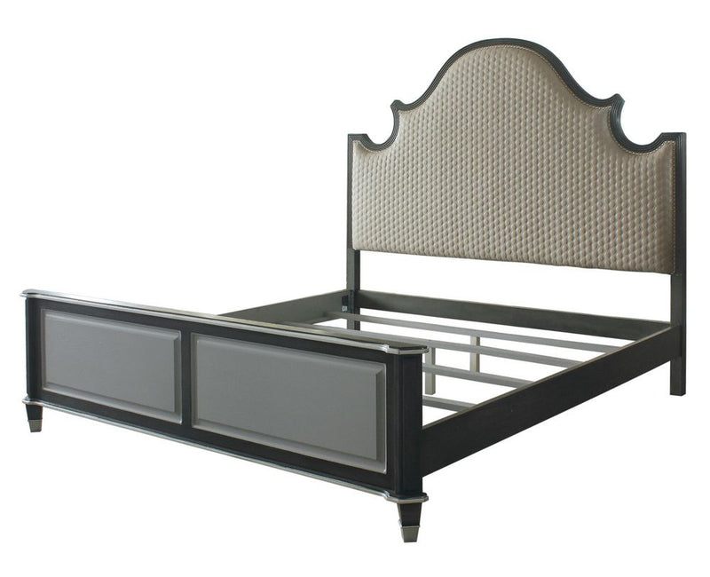 Acme Furniture House Beatrice King Upholstered Panel Bed in Light Gray 28807EK image