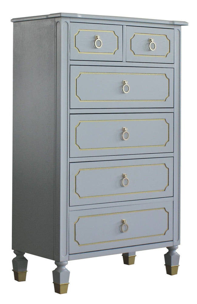 Acme Furniture House Marchese 6-Drawer Chest in Pearl Gray 28866 image