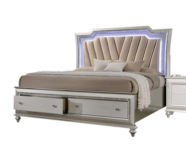 Acme Furniture Kaitlyn King Storage Bed in Champagne image
