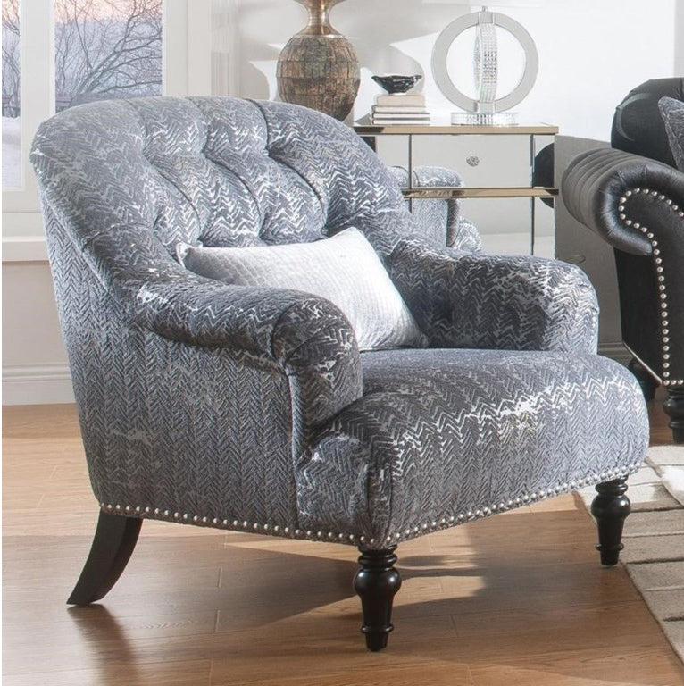 Acme Furniture Gaura Chair in Dark Gray Velvet 53092 image